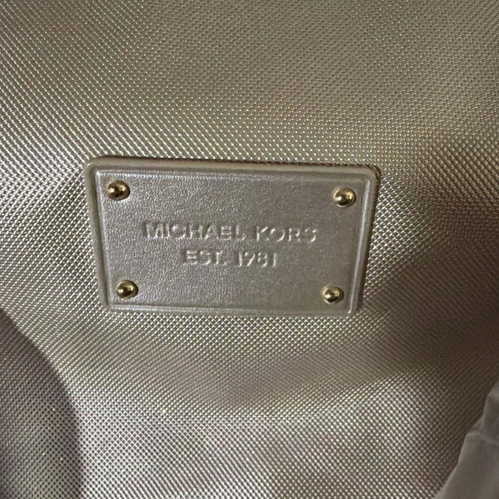 Michael Kors Crossbody Duffel Bag Overnight Sparkle and Beige - Picture 3 of 8